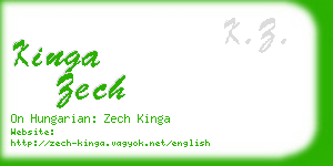 kinga zech business card